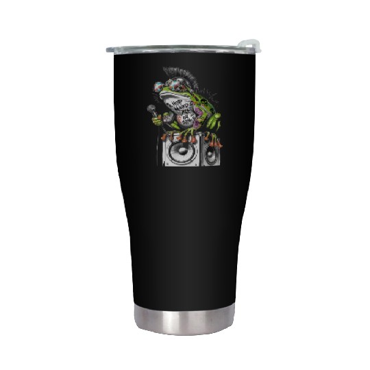 Frog Punk Street Art Graffiti Design Stainless Steel Tumblers