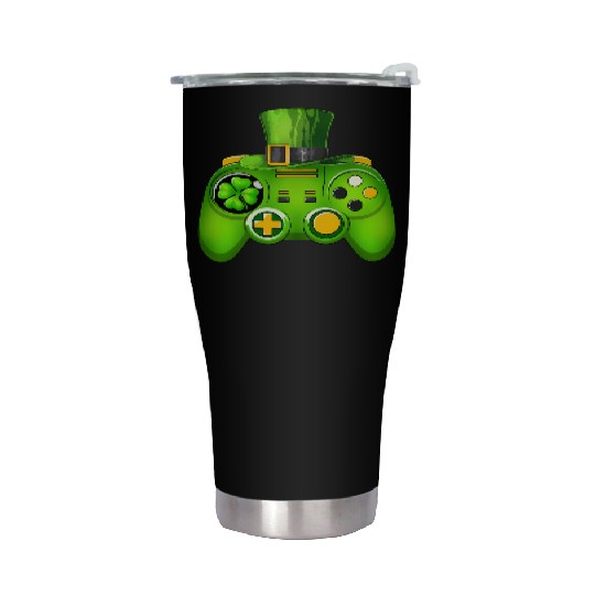 Video Game Controller Irish Gamer St Patricks Day Stainless Steel Tumblers