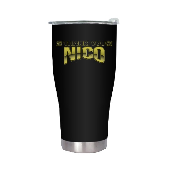 Thank you nico Stainless Steel Tumblers design yellow