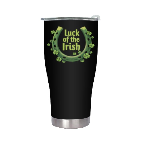 Luck of the Irish Horseshoe Design Stainless Steel Tumblers