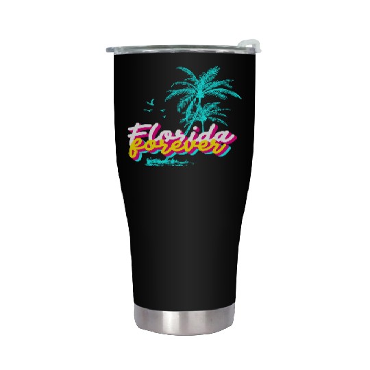 Florida Forever – Neon Palm Paradise Stainless Steel Tumblers