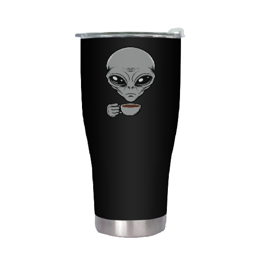 Grey Alien Stainless Steel Tumblers