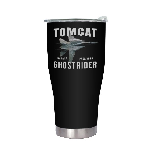 F-14 TOMCAT Infamous Banana Pass USS America Stainless Steel Tumblers