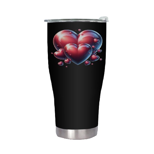 Wedding red love hearts clothing range Stainless Steel Tumblers
