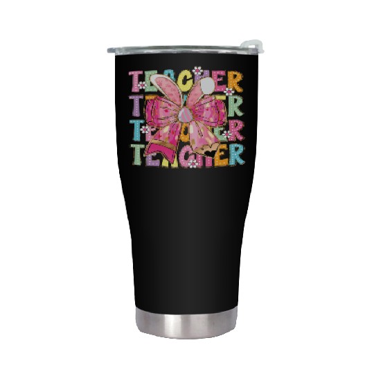 Teacher Easter Bow Design Stainless Steel Tumblers