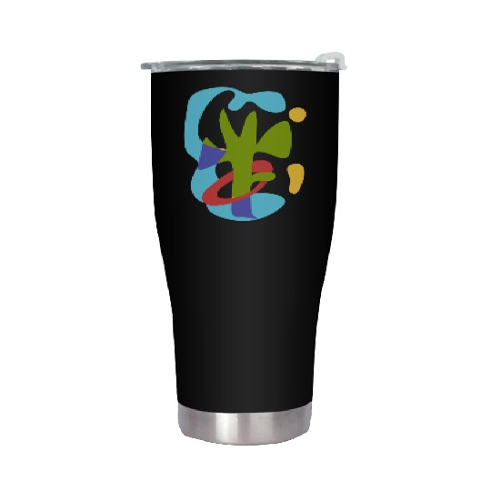 summer tropical wave - vintage abstract bauhaus Stainless Steel Tumblers