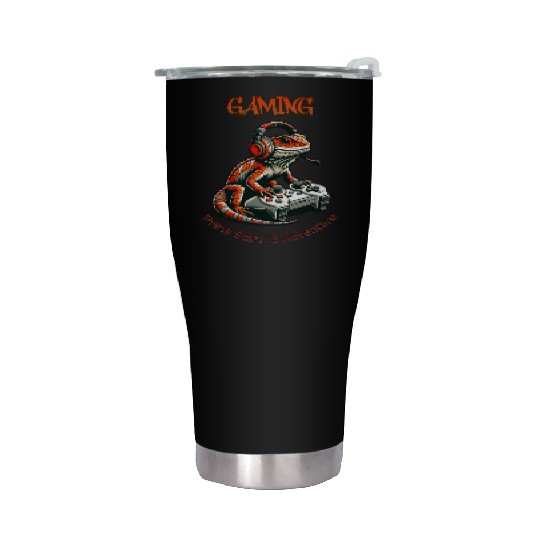 Gaming Press Start To Adventure Stainless Steel Tumblers