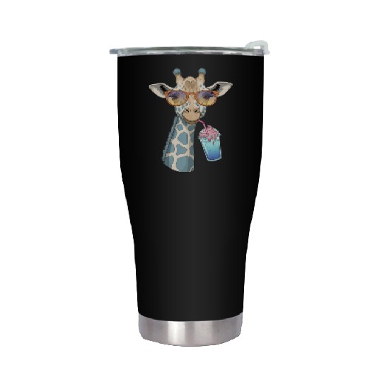 Funny Silly Animals Cute Cartoon Comedy Design Stainless Steel Tumblers