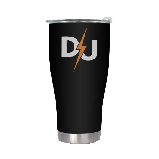 DJ Lightning Bolt – High-Energy Music Lover Logo Stainless Steel Tumblers