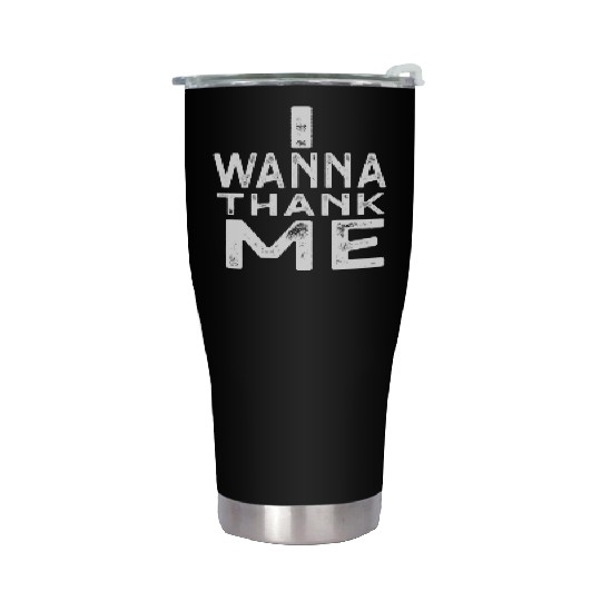 Bold Thank You Typography Design Stainless Steel Tumblers