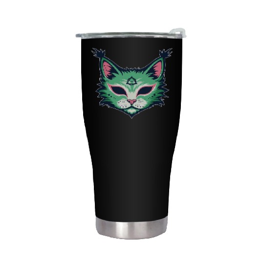 Therian Mask Alter Otherkin Theta Delta Stainless Steel Tumblers