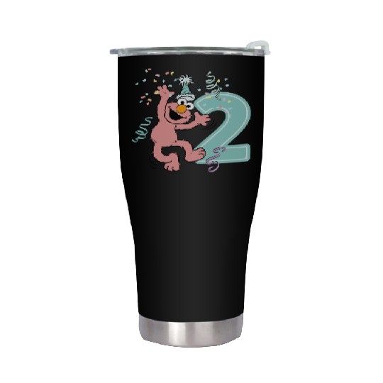 Sesame Street Birthday Design With Elmo Two Years Stainless Steel Tumblers