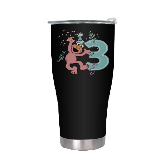 Sesame Street Birthday Design With Elmo 3 Years Stainless Steel Tumblers