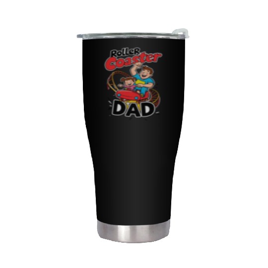 Roller Coaster Dad - Thrilling Family Fun Stainless Steel Tumblers