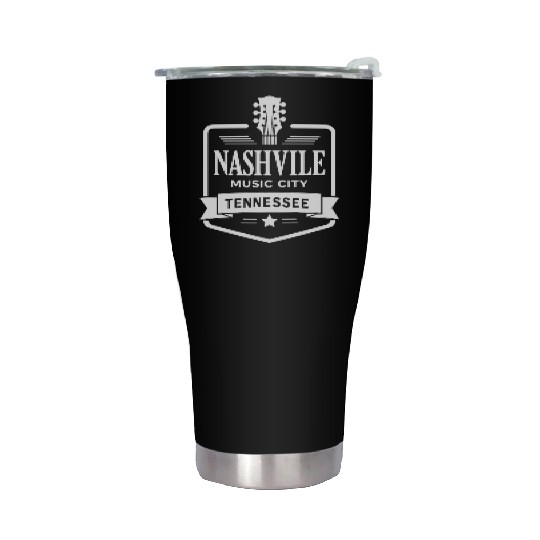 Nashville Music City Guitar Tennessee Stainless Steel Tumblers