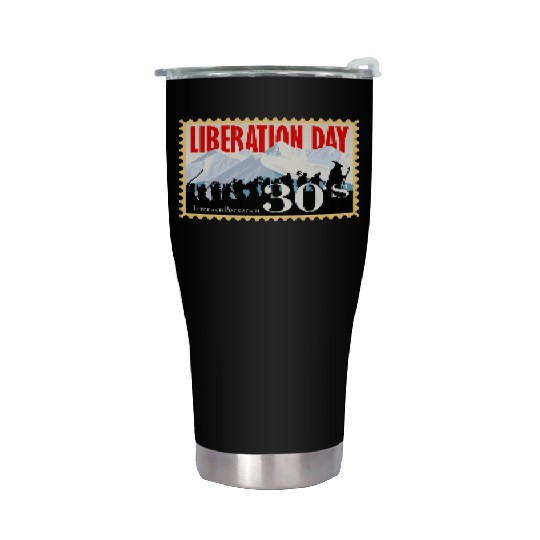Liberation Day, There & Back Again 1930's Stainless Steel Tumblers