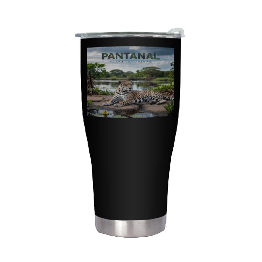 Pantanal Jaguar – Wild Beauty of Brazil Stainless Steel Tumblers
