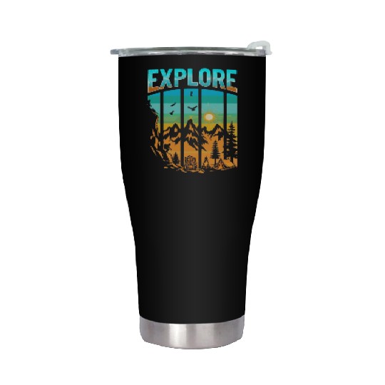 Apex Ascent: Embrace the Untamed Horizon Stainless Steel Tumblers