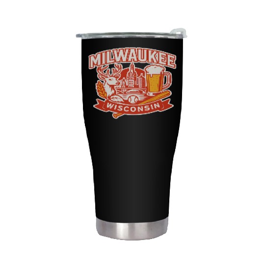 Milwaukee Wisconsin Stainless Steel Tumblers