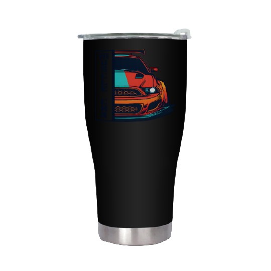 Muscle Car US Stainless Steel Tumblers Modern Muscle Car Man Children