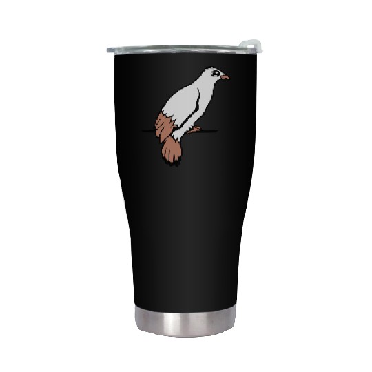 Bird raven dove sitting cable hawk eagle birdie Stainless Steel Tumblers