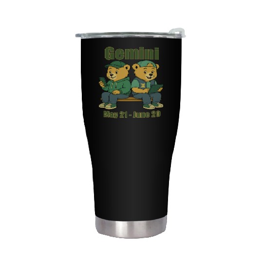 Gemini Bear Stainless Steel Tumblers
