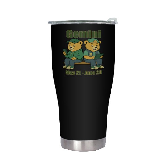 Gemini Bear Stainless Steel Tumblers