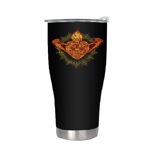 Sacred Heart Claddagh Symbol - Fire Stainless Steel Tumblers