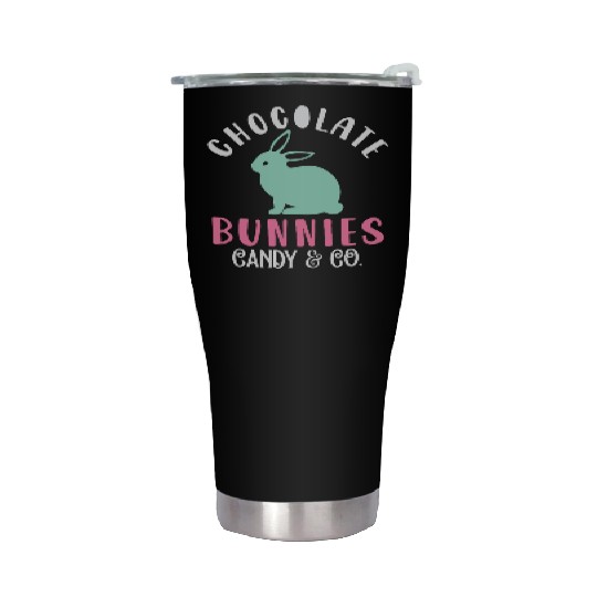 Chocolate Bunnies Candy & Co Happy Easter Holiday Stainless Steel Tumblers