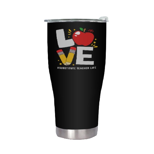 Substitute Teacher Back To School Stainless Steel Tumblers