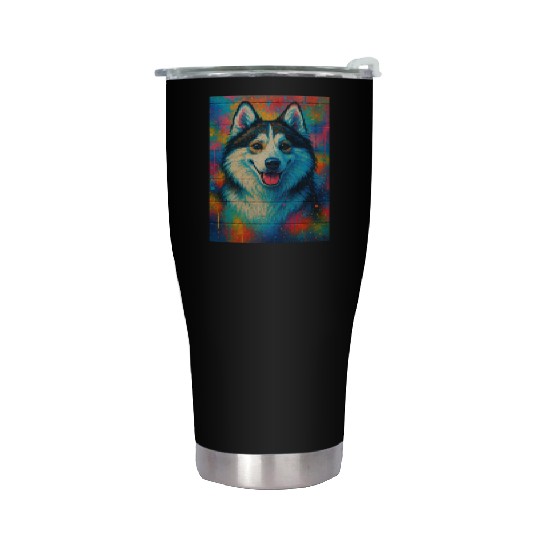 Energetic Husky Splash Stainless Steel Tumblers