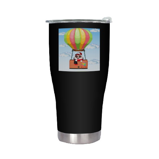 Eggs R Us (Egsy in Hot Air Balloon) Stainless Steel Tumblers
