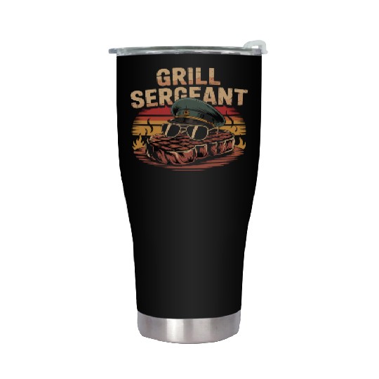 Grill Sergeant BBQ Masterpiece For Cookout Stainless Steel Tumblers