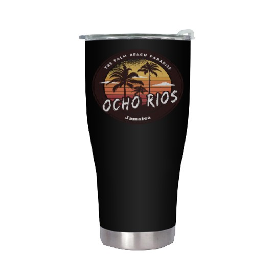 Ocho Rios Jamaica - Tropical Paradise Stainless Steel Tumblers