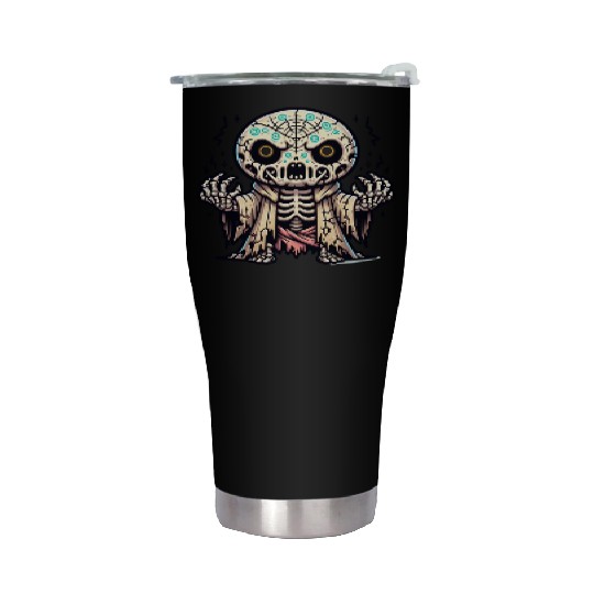 Undead Spellcaster – Mystic Skeleton Sorcerer Stainless Steel Tumblers