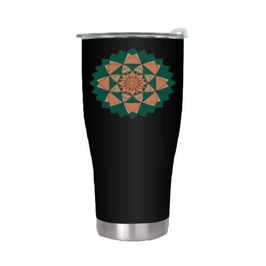 Abstract Starburst Mandala Stainless Steel Tumblers