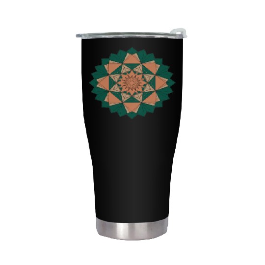 Abstract Starburst Mandala Stainless Steel Tumblers