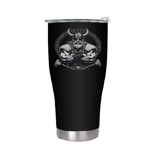 Viking Warrior Man Odin Thor Norman Walhalla Stainless Steel Tumblers