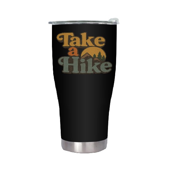 Take A Hike Retro Mountain Stainless Steel Tumblers