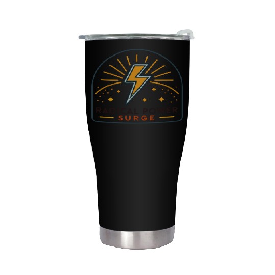 Radical Power Surge Lightning Bolt 80s Stainless Steel Tumblers