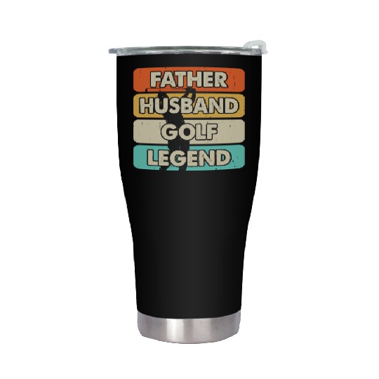 Father husband golf legend Stainless Steel Tumblers