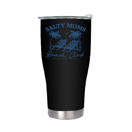 Beach Vacation Salty Moms Beach Stainless Steel Tumblers