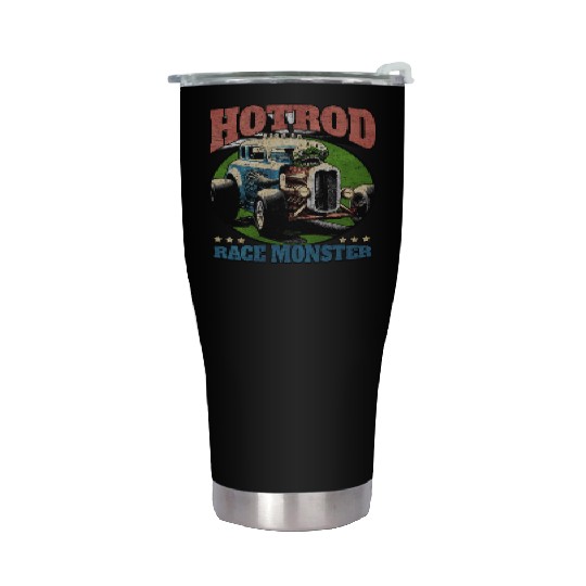 Hot Rod Monster Retro Race Stainless Steel Tumblers