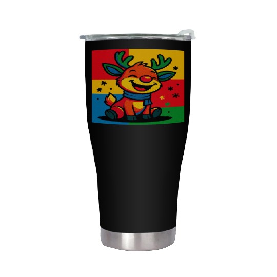 Christmas Reindeer Stainless Steel Tumblers