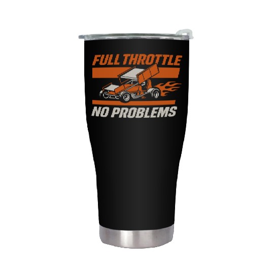 Sprint Car Racing Dirt Track Speed Oval Race Stainless Steel Tumblers