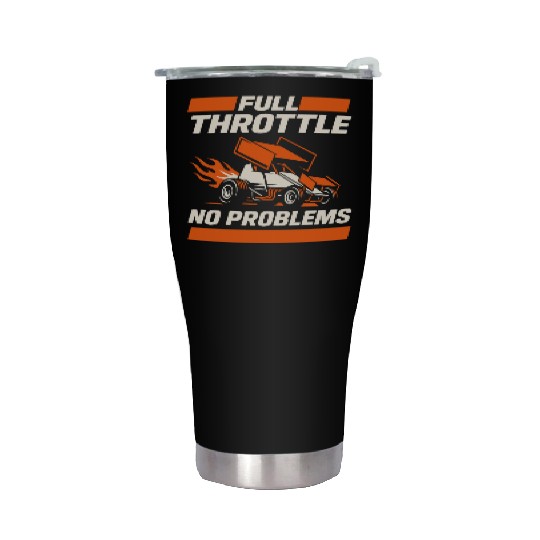 Sprint Car Racing Dirt Track Speed Oval Race Stainless Steel Tumblers