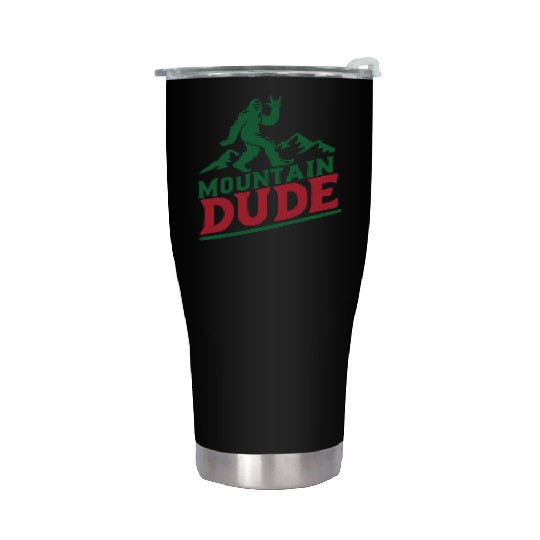 Mountain Dude Bigfoot Hiker Bigfoot Camp Stainless Steel Tumblers
