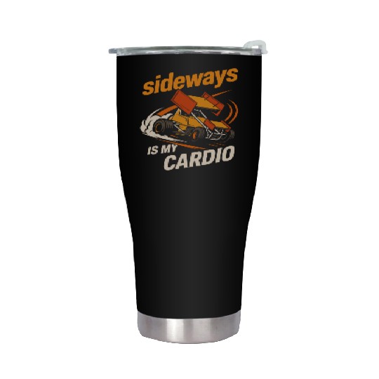 Sprint Car Racing Dirt Track Speed Oval Race Stainless Steel Tumblers