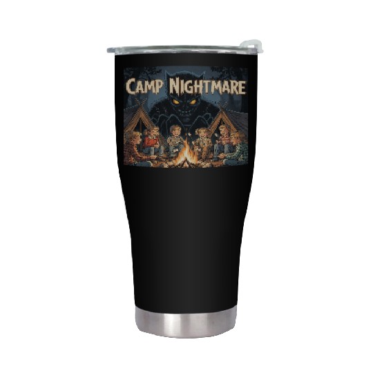Horror Steven Rhodes, Camp Nightmare Stainless Steel Tumblers