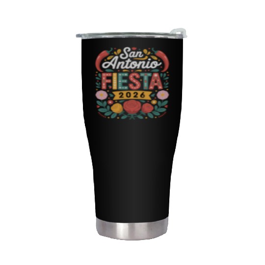 San Antonio 2026 Fiesta Cinco De Mayo Texas Stainless Steel Tumblers